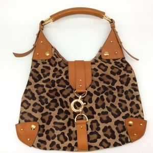 Dolce & Gabbana Vintage - Leopard Printed Pony Hair Hobo Bag